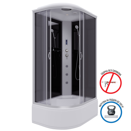 Душевая кабина Niagara Classic 25101434RF 120х80 асимметричная с крышей ориентация правая