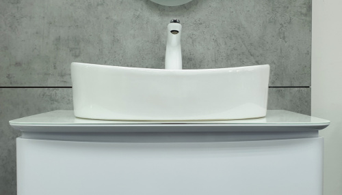 Раковина из фаянса Velvex 7756C 52х34 накладная цвет белый без отверстий под смеситель - фото 3