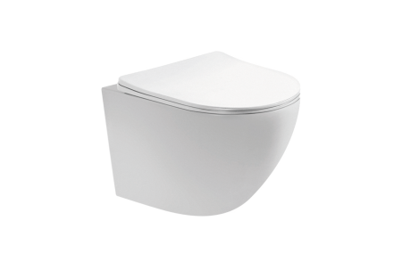 Унитаз подвесной Aquatek ЕВРОПА AQ1900-00 белый с сиденьем микролифт безободковый каскадный смыв