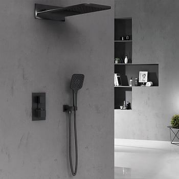 Душевая система Vincea VSFW-103TMB встраиваемая в стену с термостатом