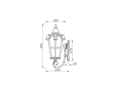 Уличный настенный светильник Maytoni Outdoor Albion (Альбион) O413WL-01BZ1