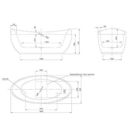 Ванна акриловая Knief Venice 0100-283-06 180х85 встраиваемая прямоугольная