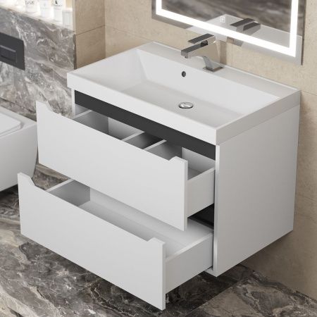 Тумба под раковину Uperwood Tanos 2930205141 70х50 подвесная цвет белый