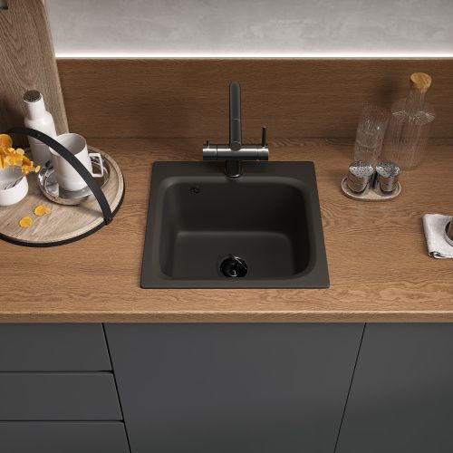 Смеситель для кухни Reflexion Lago RX9903BL на мойку вороненая сталь - фото 5