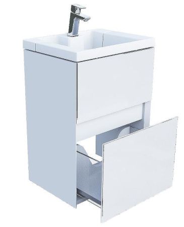 Тумба с раковиной 1MarKa Bumble Ц0000001481 40х30 подвесная цвет белый