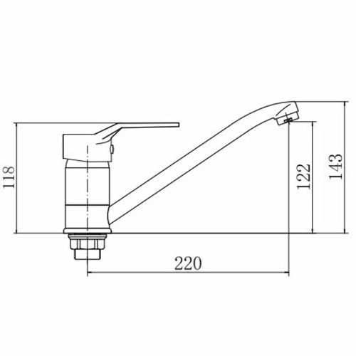 Смеситель для кухни Fashun A4963 на мойку хром - фото 3