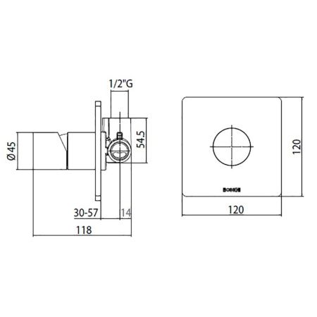 Комплект смесителей Bossini CUBE Z00008.030+Z00007 хром