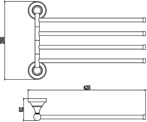 Полотенцедержатель Savol S-06804B - фото 2