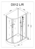 Душевая кабина AvaCan D012R 120х90 асимметричная без крыши ориентация правая