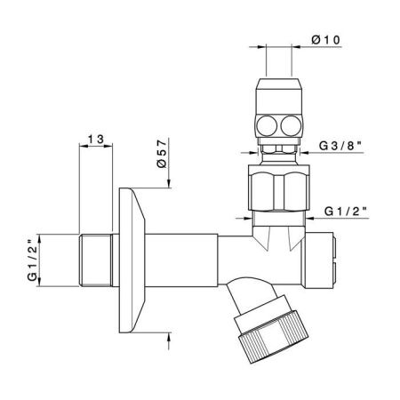 Подводка воды для смесителя Nicolazzi Complementi Arredo 5570CRcoppia