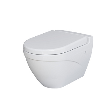 Унитаз подвесной Ambassador Nord 133T20001-132T20001 белый глянцевый с сиденьем микролифт