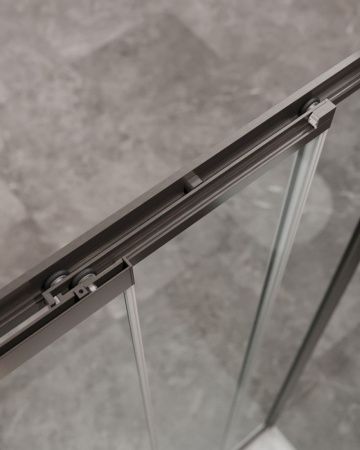 Душевая дверь Cezares MOLVENO MOLVENO-BF-3-120-C-GM-IV 120х195 стекло прозрачное профиль оружейная сталь