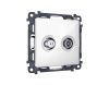 Комплект механизма розетки TV оконечной + SAT 5-862MHz 3.5dB/950-2150MHz 3.5dB Ambrella Volt MA MA113310