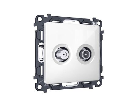 Комплект механизма розетки TV оконечной + SAT 5-862MHz 3.5dB/950-2150MHz 3.5dB Ambrella Volt MA MA113310