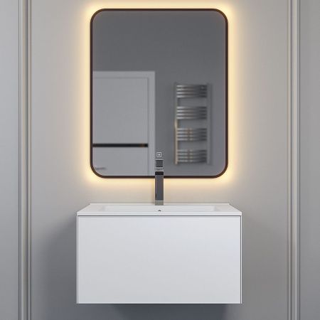 Тумба под раковину Uperwood Parma Premium 3930205460 70х50 подвесная цвет белый