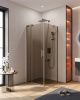 Душевой уголок Cezares SLIDER SLIDER-AH-1-80-70/80-BR-GM 80х70 стекло тонированное профиль оружейная сталь без поддона
