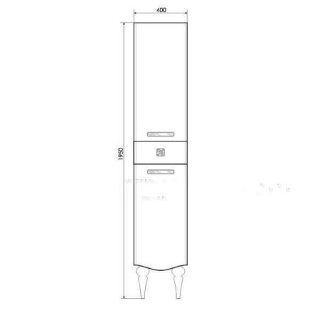 Шкаф-пенал Comforty Монако 00004140124CF 40х200 напольный цвет белый