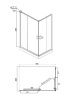 Душевой уголок Ambassador Kingston 14011121 100х90 стекло прозрачное профиль хром без поддона