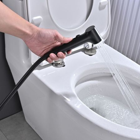 Гигиенический душ со смесителем Rose R235H черный