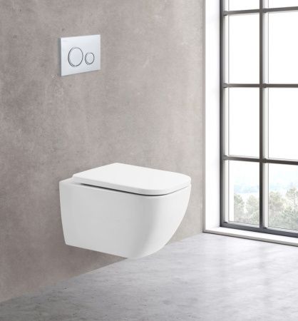 Унитаз подвесной BelBagno ALPINA BB10100CHR/SC белый с сиденьем микролифт безободковый каскадный смыв