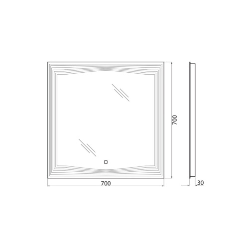 Зеркало BelBagno SPC-LNS-700-700-LED-TCH 70х70 - фото 5