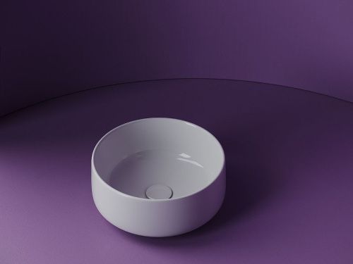 Раковина из сантехнического фарфора Ceramica Nova ELEMENT CN5047 40х40 накладная цвет белый без отверстий под смеситель - фото 2