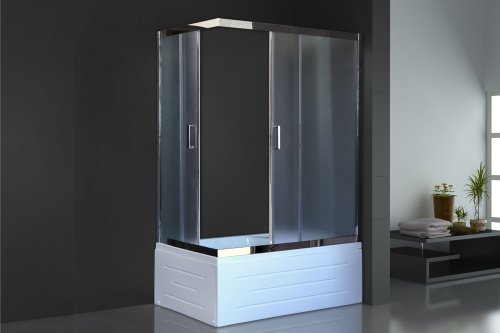 Душевой уголок Royal Bath BP RB8120BP-C-CH-R 120х80 стекло рифленое профиль хром глянцевый