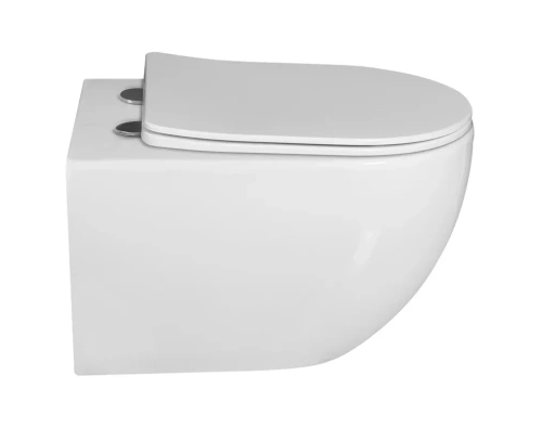 Унитаз подвесной MILLEAU VORTEX-A MYL038ASGW белый с сиденьем микролифт безободковый смыв торнадо - фото 4