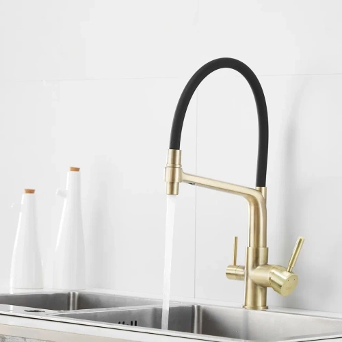 Смеситель для кухни Rose R658Q на мойку бронза - фото 4