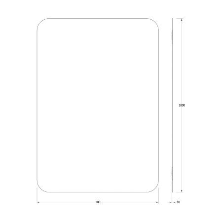 Зеркало Evoform Colora BY 0439 70х100 подвесное