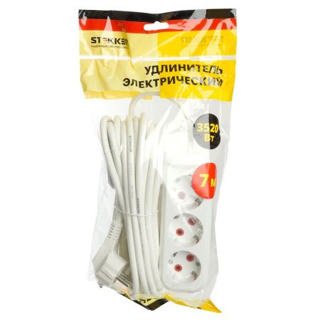 Удлинитель трехместный Stekker Home (Хоме) 49350