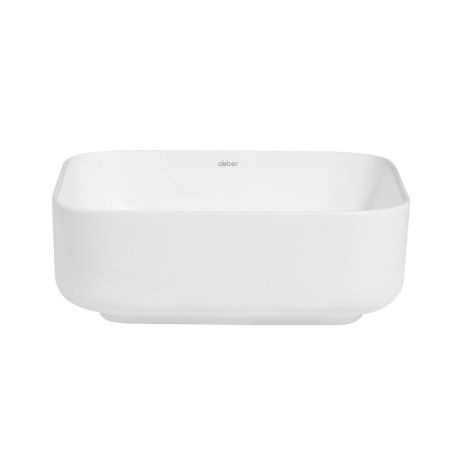 Раковина из сантехнического фаянса Abber RECHTECK AC2211MW 40х40 накладная цвет белый без отверстий под смеситель