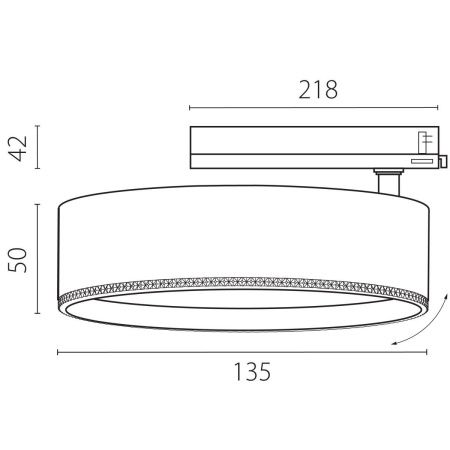 Трековый трехфазный светильник Lightstar Alta Pro (Алта Про) A5737TRIAC