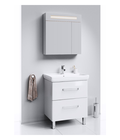 Зеркало-шкаф Aqwella Y Neo.04.07 70х80 подвесной цвет белый