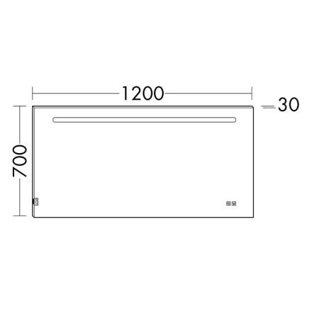 Зеркало с подсветкой Burgbad Fiumo SIIX120 120х70