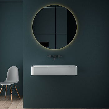 Раковина из искусственного камня Vincea VWB-6S412MW 120х40 подвесная цвет белый матовый без отверстий под смеситель