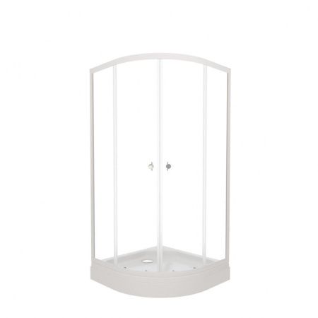 Душевой уголок Тритон Ультра Щ0000061806 90х90 стекло прозрачное профиль белый с поддоном