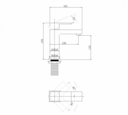 Смеситель Abber Daheim AF8210NG на раковину никель