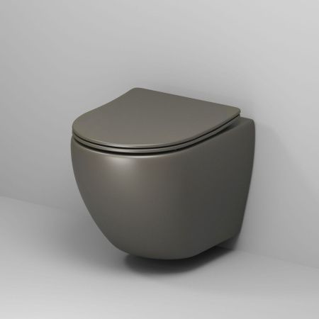 Унитаз подвесной Grossman Color GR-4455GSMS зеленый с сиденьем безободковый каскадный смыв