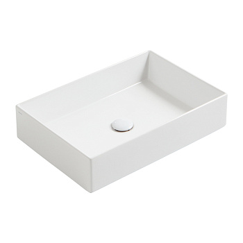 Раковина из санфаянса Simas Agile AG60 bi 60х40 накладная цвет белый матовый без отверстий под смеситель