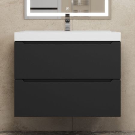 Тумба под раковину Uperwood Tanos 291020231 70х50 подвесная цвет черный