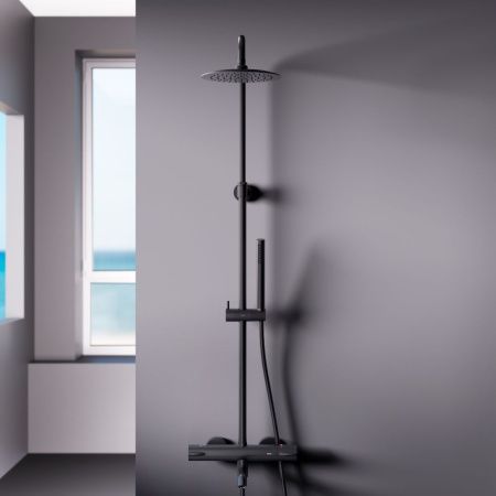 Душевая стойка Damixa Scandinavian Pure 936810300 настенная цвет черный