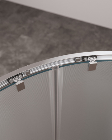 Душевой уголок Cezares MOLVENO MOLVENO-R-2-100-P-Cr 100х100 стекло рифленое профиль хром глянцевый без поддона