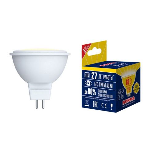 Лампа светодиодная Volpe LED-JCDR LED-JCDR-10W/WW/GU5.3/NR картон - фото 2