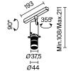 Трековый светодиодный светильник Maytoni Technical Gala (Гала) TR108-2-10W3K-B