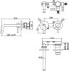 Смеситель для раковины Paffoni Light LIG101NO70 встраиваемый в стену черный