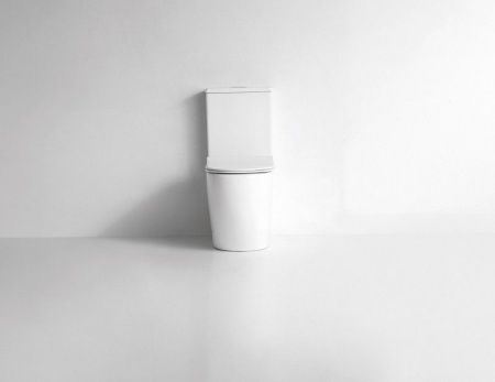 Унитаз напольный с бачком CeramaLux 2176 белый с сиденьем микролифт каскадный смыв