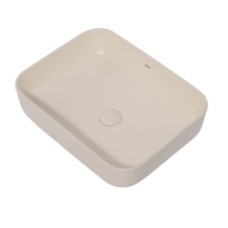 Раковина из сантехнического фаянса Abber RECHTECK AC2202MBE 50х40 накладная цвет бежевый без отверстий под смеситель