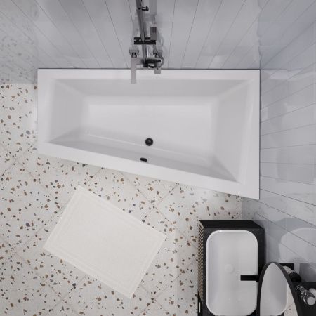 Ванна акриловая 1MarKa THOMAS 01том1710п 170х100 пристенная асимметричная без каркаса