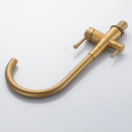 Смеситель для кухни Shevanik S428G на мойку золото